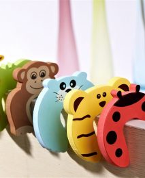 5pcs Kids Baby Cartoon Animal Jammers Stop Edge & Corner for Children Guards Door Stopper Holder lock Safety Finger Protector